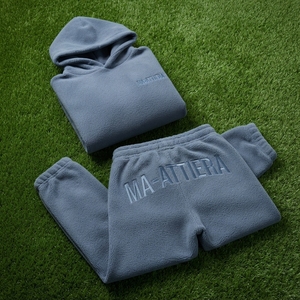 <b>Womens</b> Blue <b>Grey</b> Fleece Hoodie <b>Tracksuit</b> Set Pullover Sweatshirt Jogger Pants Matching Casual Activewear Loungewear Outfit - Product Image 5