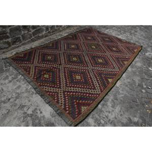 Vintage Turkish Rug Classic <b>Red</b> Blue Patchwork Design Large Area Rectangle 6'4\" X 9'7\" Classic Style Wool <b>Material</b> Latex 4m - Product Image 3