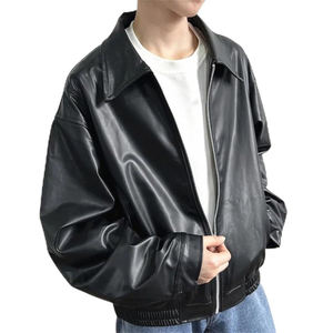 Hot Sales Good Quality Factory Made Leather Jacket for <b>Men</b> Export From Pakistan, New and Trendy Design Lather Jacket <b>Men's</b> - Product Image 3
