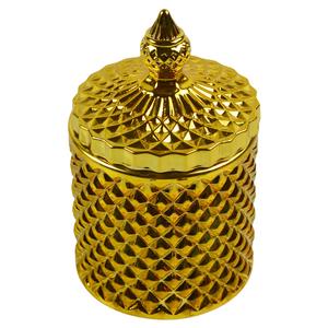 สีทองขายส่งหรูหราที่กำหนดเองเชิงเทียนโลหะเทียนขวดสำหรับตกแต่งบ้านหลายสีการออกแบบตกแต่ง - Product Image 1