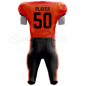 Uniforme de football américain respirant à manches courtes avec impression de logo personnalisé, marque privée, meilleur prix - Product Image 3