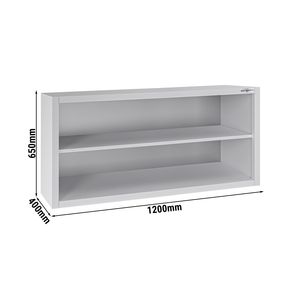 ตู้ติดผนังสแตนเลสเชิงพาณิชย์ / ตู้ครัว ECO - 1200x400x650 มม. - ด้านหน้าเปิด (ไม่มีบานประตู) - Product Image 2