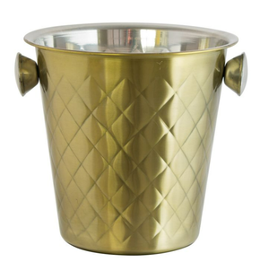Panier de stockage de glace de couleur or de conception luxueuse avec la poignée de cerf pour le panier de glace de Barware de style classique de mariage et d'hôtel - Product Image 6