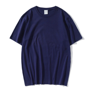 Camiseta de Hombre de Algodón/Fibra de Bambú, Corte Regular, Tejido de Punto, Manga Corta, Cuello Redondo, Diseño Sólido o Gráfico Personalizado, Antiarrugas, Casual, 260g - Product Image 1