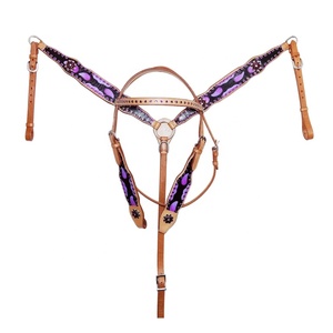 Juego de coraza para deportes ecuestres de cuero de primera calidad, botas de caballo, flecos grandes, hebillas occidentales, hierro, Metal cromado - Product Image 6