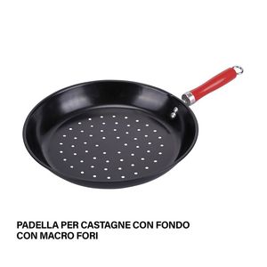 Padella Antiaderente per Castagne in Acciaio al Carbonio SChef, Diametro 28 cm - Product Image 1