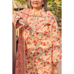 CL-62113 B Ensemble décontracté 3 pièces imprimé pour femme, avec décoration diamantée, respirant, longueur genou, grande taille, XS-ODM - Product Image 6