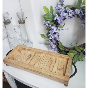 Bandeja de madera para servir de la mejor calidad, forma larga con asa, bandeja de cena de estilo Vintage, cocina casera, platos únicos para servir, nuevo diseño - Product Image 2