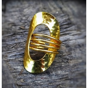 Bague Vintage Tendance en Laiton Plaqué Or 18K pour Enfants, Style Ailes avec Incrustation de Pierres Précieuses, Cadeau - Product Image 4