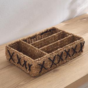 Bandeja para cubiertos de pasto marino, bandejas de sección de pasto marino natural, organizador de utensilios tejido a mano - Product Image 3