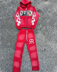 ชุดเสื้อผ้ามีฮู้ดสำหรับทั้งชายและหญิงผ้าคอตตอนทำจากผ้าเทอร์รี่พิมพ์โลโก้ได้ตามต้องการ - Product Image 4