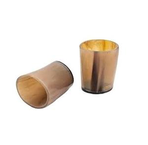 Verre à bière en corne noire fait main et artisanat naturel poli avec style animal pour le prix économique d'exportation indienne - Product Image 1