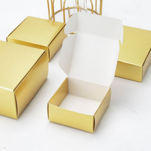 Caja de regalo de cartón de embalaje dorado, caja de jabón compatible con impresión de logotipo de tamaño personalizado, fabricación de fábrica personalizada - Product Image 5