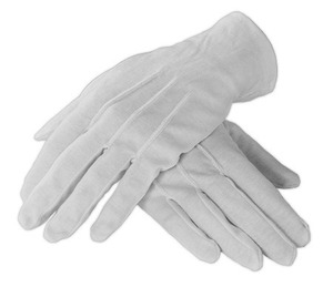 Gants en coton cérémoniels, confortables, résistants à l'usure, de protection pour le travail, doigts entrelacés, blanc chaud, gants en coton cérémoniels - Product Image 4