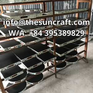 Caja de incienso Mabkhar y portavelas de lujo hechos a mano con incrustaciones de nácar negro en caja de regalo - Product Image 5