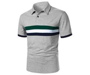Patrón sólido de algodón poliéster para hombres para Polos Tela de Jersey cómoda - Product Image 1