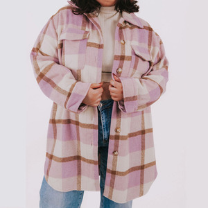 Lana personalizada transpirable mujeres Shackets calidad superior estilo decente OEM/ODM venta al por mayor pedido a granel disponible todos los tamaños y colores - Product Image 1