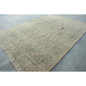 Turkish Rug <b>9</b>,1x12 ft, Gray Blue Moroccan Wool Vintage Rug - Product Image 3