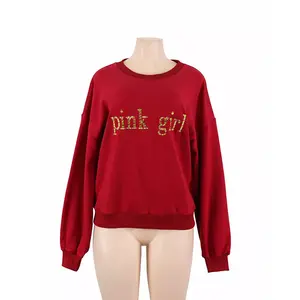 Nouveau Logo personnalisé brodé tricoté de haute qualité Polyester/coton sweat pull à manches longues unisexe surdimensionné hiver 2024 - Product Image 4