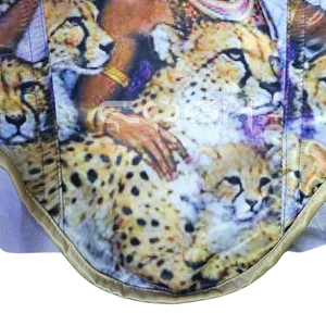 Corsé con estampado de leopardo y diseño de reina de la naturaleza, con varillas de acero y diseño sobre el busto. - Product Image 5