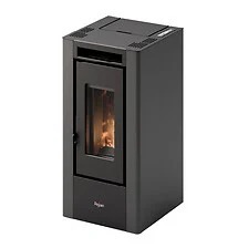Poêle à granulés de bois moderne autoportant 8KW en acier avec télécommande pour chauffage intérieur de salon, garantie 5 ans - Product Image 5