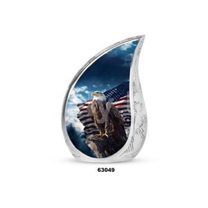 Urna de cremación voladora de águila lágrima única más vendida para cenizas humanas adultas urna funeraria de recuerdo con bolsa de terciopelo gratis - Product Image 3