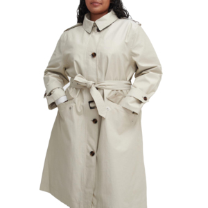 เสื้อโค้ทกันฝนผู้หญิงแบบยาว มีเข็มขัด ระบายอากาศได้ดี กันน้ำ ไซส์ใหญ่ - Product Image 3