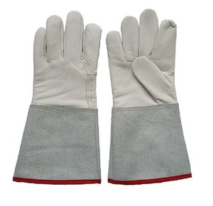 Wholesale Industrial Goatskin Cowsplit Leather Heat Resistant Tig Mig Safety Work Protection Gloves for <b>Welding</b> Work - Product Image 5