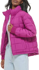 เสื้อนอกลำลองสำหรับฤดูหนาวของผู้หญิงเสื้อแจ็กเก็ตผ้าฝ้ายสีชมพู/น้ำตาลแบบสวมหัวพิมพ์ลาย - Product Image 2