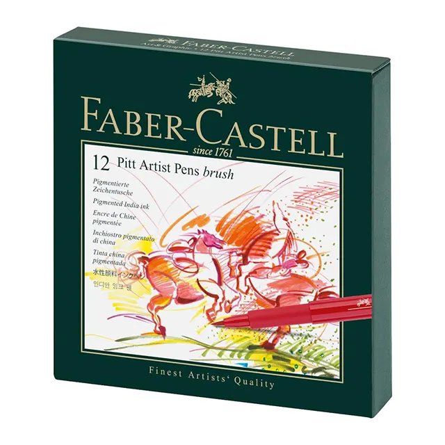 Faber castell Pitt nghệ sĩ bàn chải bút (12 gói), nhiều màu