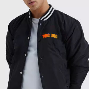 Vente en gros Veste en cuir d'hiver pour hommes Streetwear Vestes pour homme Grande taille Bomber de baseball haut de gamme Varsity OEM Veste pour hommes - Product Image 6