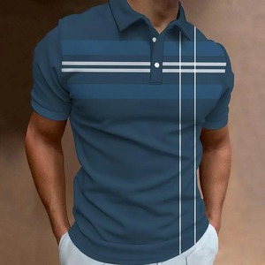 เสื้อโปโลแขนยาวปักลายทางสำหรับผู้ชาย, เสื้อโปโลสวมใส่สบายระบายอากาศได้ดีและใส่ได้หลากหลายฤดูร้อนไซส์ใหญ่พิเศษ - Product Image 6