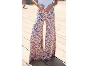 กางเกงผ้าฝ้าย100% สำหรับวันหยุดกางเกงผู้หญิงผ้าคอตตอนพิมพ์ลายแอบสแตรกต์ขนาดกลางลำลองระบายอากาศเป็นมิตรกับสิ่งแวดล้อม - Product Image 5