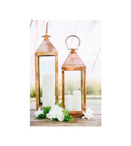 High Quality Customised Glass Table Lantern for Home <b>Decor</b> and Weddings <b>Rose</b> <b>Gold</b> Plated Handcrafted with Candle Usage - Product Image 1