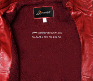 Vente en gros 100% Veste en cuir Sherpa véritable pour hommes Slim Fit Respirant Viscos Doublure Fermeture à glissière Mode d'hiver - Product Image 5