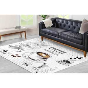 Tapis pour les amateurs de café : Tapis d'appoint moderne pour la cuisine, Tapis imprimé, Tapis doux non tissé - Product Image 2