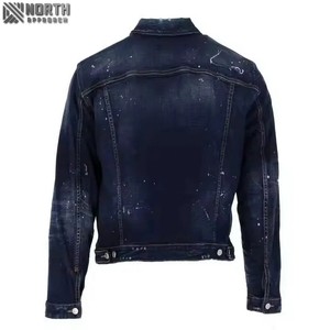 2025 à la mode hommes haute qualité personnalisé Denim veste avant personnalisation respirant décontracté hiver vente chaude - Product Image 2