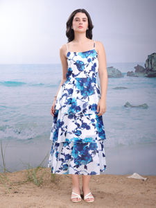 ชุดเดรสแบบหลายชั้นยาวถึงน่องสำหรับผู้หญิง - Product Image 3