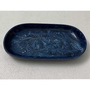 ถาดเสิร์ฟเรซินรูปไข่ตกแต่งสไตล์อเมริกันจานเรซินสีตามสั่งสำหรับใช้ในร้านอาหารโรงแรมเครื่องใช้ในบ้าน - Product Image 3