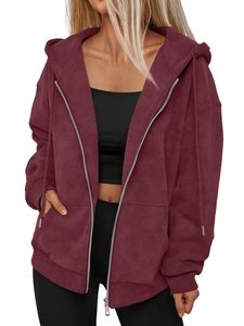 OEM Fabrication pour femmes pulls à capuche décontracté plaine basique sweat avec capuche couleur unie surdimensionné à manches longues sweats à capuche - Product Image 5