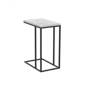 Inicio Mesa auxiliar creativa de madera moderna con marco de metal para sala de estar - Product Image 5