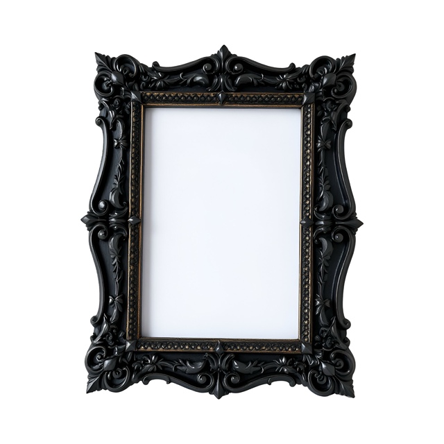 Vintage Baroque Customized Color MDF Picture Photo Frame Gold Accents Ornate Decorative Design Fashionable Custom Size Accepted