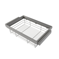 Emuca Kit de marco ajustable para cajón con guías de cierre suave y extensión total, modelo 7132752, España, para almacenamiento en armarios