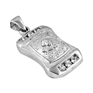 Pendentif en argent 925 avec zircone cubique pour homme, style classique, plaqué rhodium, pendentif en zircone cubique avec matériau en or rose, cadeau - Product Image 3