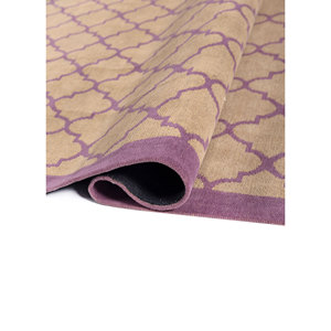 Alfombra Rectangular Rosa y Morada de Poliéster Tejido Plano Hecha a Mano por Indusbar, para Pasillo, Coche, Dormitorio, Alfombra de Yute para Coche - Product Image 2