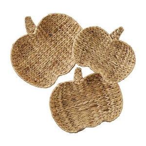 Juego de bandejas de calabaza para Halloween, decoración, almacenamiento y servicio, hechas de material de jacinto, por proveedor y fabricante de Vietnam, OEM ODM - Product Image 6