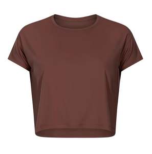 Camisetas de algodón liso de alta calidad OEM camiseta recortada cuadrada con logotipo personalizado camiseta de mujer de gran tamaño - Product Image 3