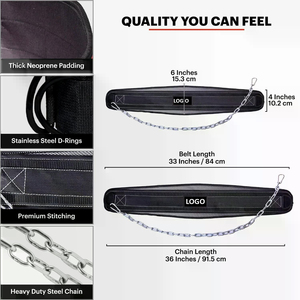 เข็มขัดจุ่มนีโอพรีนสำหรับฟิตเนสแบบท่าสควอทแบบรัดเอวปรับได้โลโก้ออกแบบได้ตามที่ต้องการ - Product Image 5