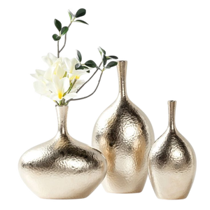 Vase à fleurs en métal argenté minimaliste intérieur accessoires de maison décoration vases à fleurs décoratifs de luxe - Product Image 6