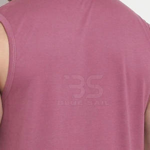 Camiseta sin mangas de entrenamiento de tela transpirable para hombres, camiseta sin mangas Lisa para gimnasio, camiseta sin mangas para hombres al por mayor - Product Image 4